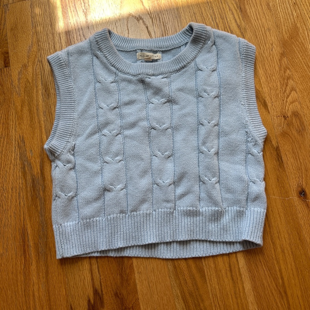 light blue sweater vest - small - lightly worn